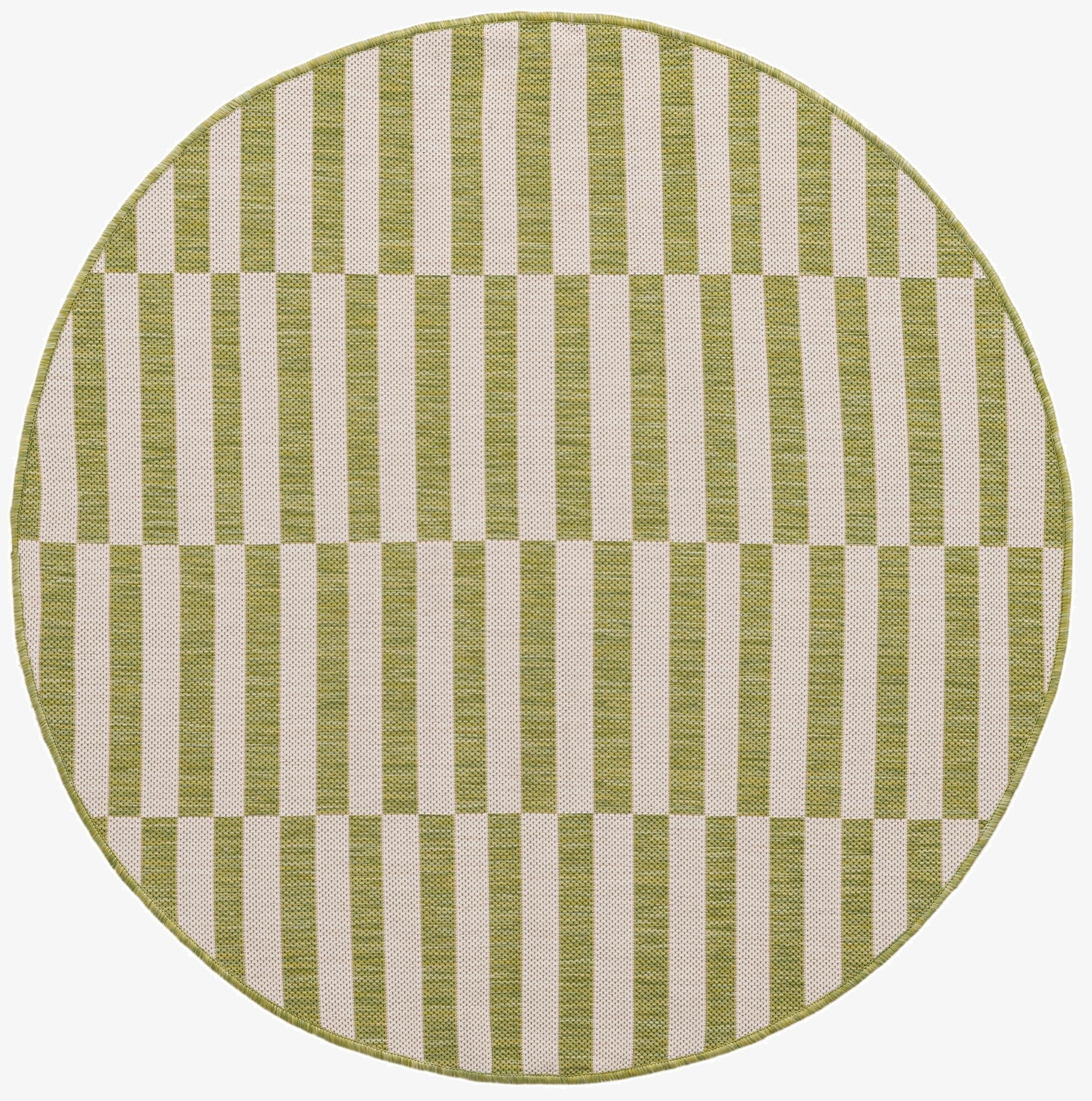 4' x 4' Washable Ribbon Indoor / Outdoor Round Rug