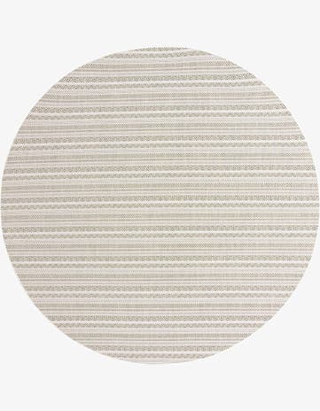 Green Easy-Clean Ribbon Indoor / Outdoor Round Rug