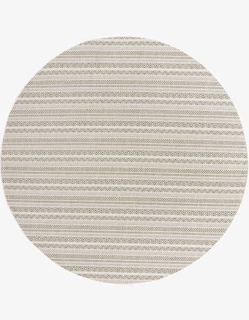 Green Easy-Clean Ribbon Indoor / Outdoor Round Rug