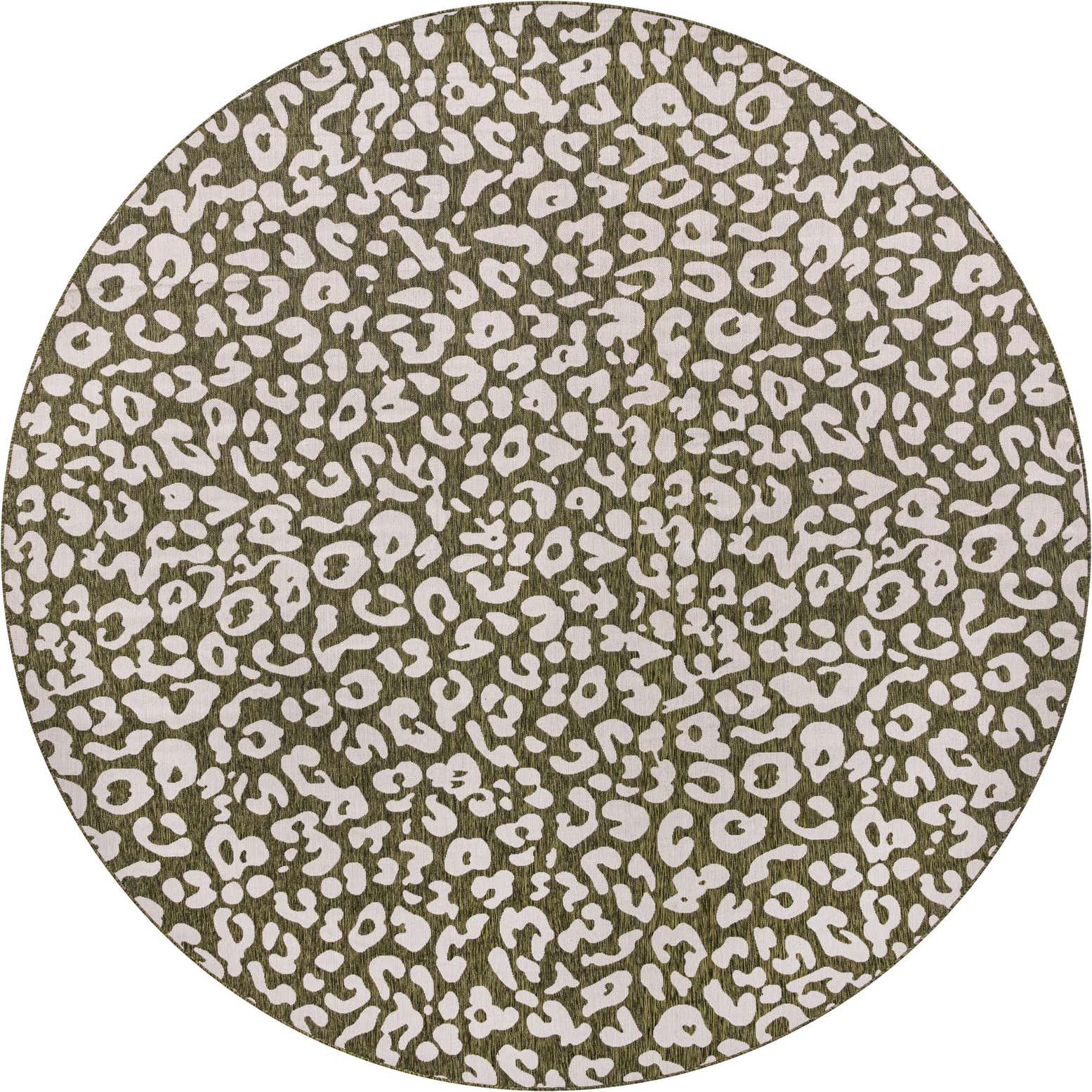 13' x 13' Easy-Clean Safari Indoor / Outdoor Round Rug
