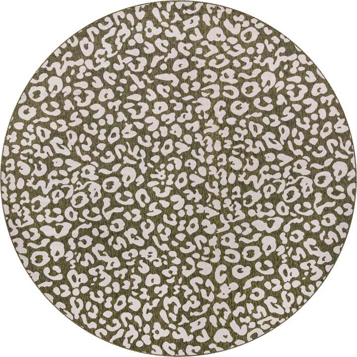 13' x 13' Easy-Clean Safari Indoor / Outdoor Round Rug