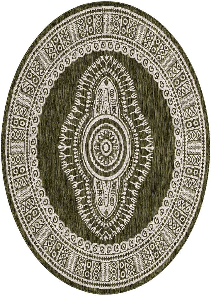 6' x 6' Easy-Clean Traditional Indoor / Outdoor Round Rug