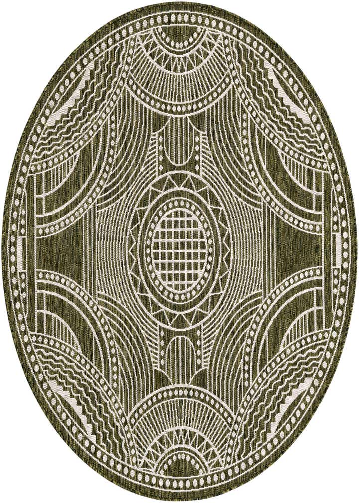 6' x 6' Easy-Clean Traditional Indoor / Outdoor Round Rug