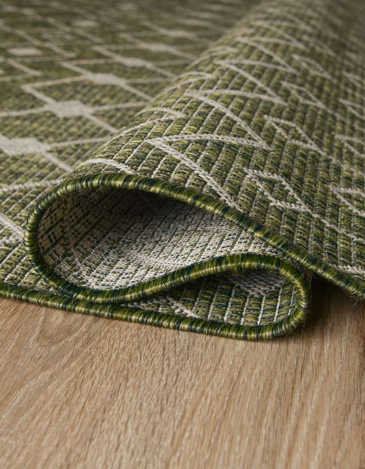 4' x 4' Easy-Clean Trellis Indoor / Outdoor Round Rug