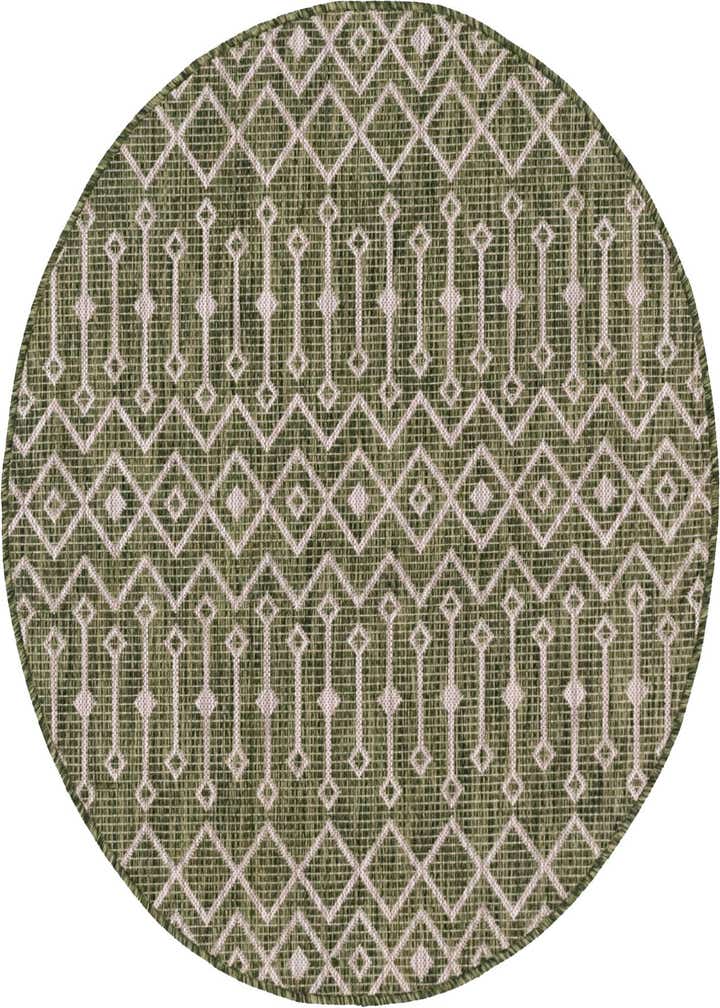 4' x 4' Easy-Clean Trellis Indoor / Outdoor Round Rug