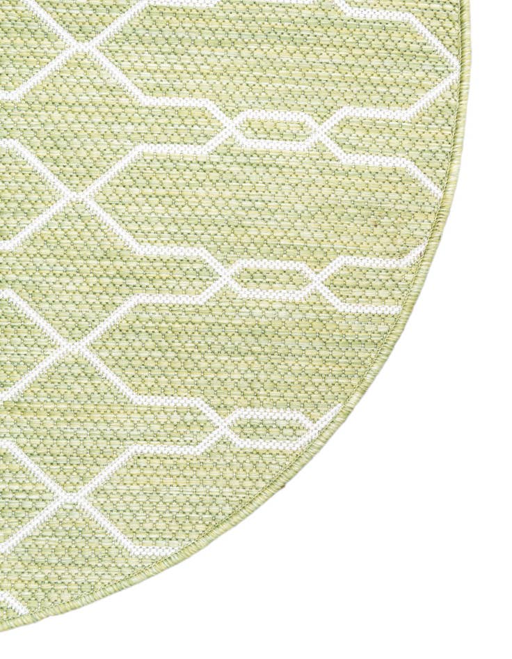 Detail image of 4' x 4'  Washable Trellis Indoor / Outdoor Round Rug