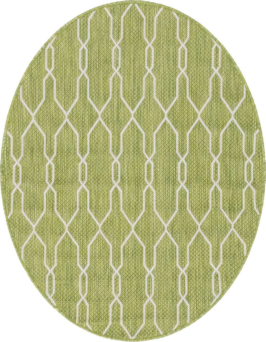 4' x 4' Easy-Clean Trellis Indoor / Outdoor Round Rug