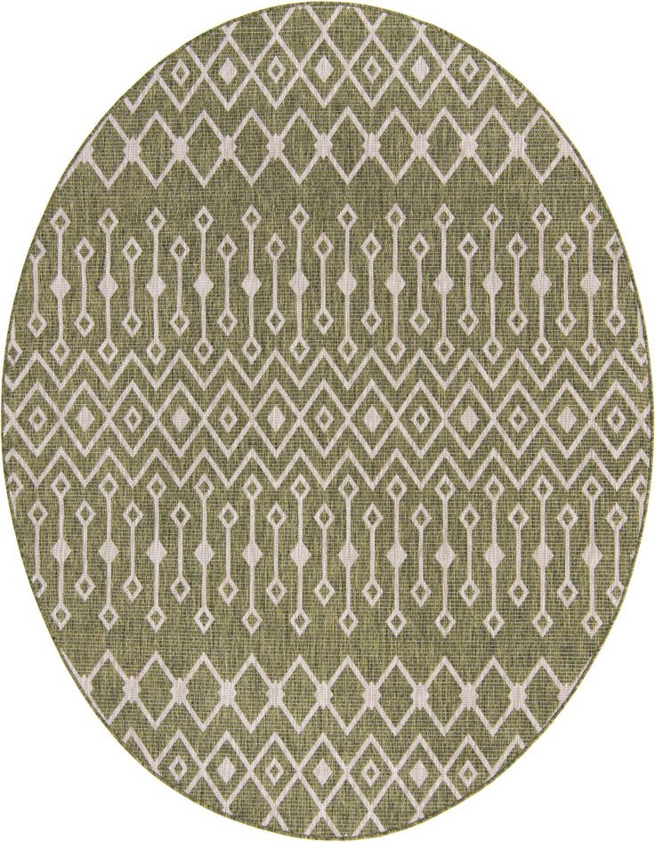 Detail image of 7' 10 x 7' 10 Easy-Clean Trellis Indoor / Outdoor Round Rug