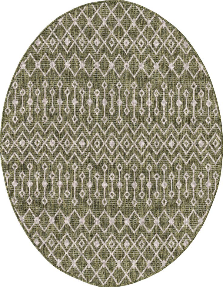Detail image of 5' 3 x 5' 3 Easy-Clean Trellis Indoor / Outdoor Round Rug