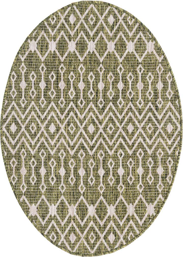 3' x 3' Easy-Clean Trellis Indoor / Outdoor Round Rug
