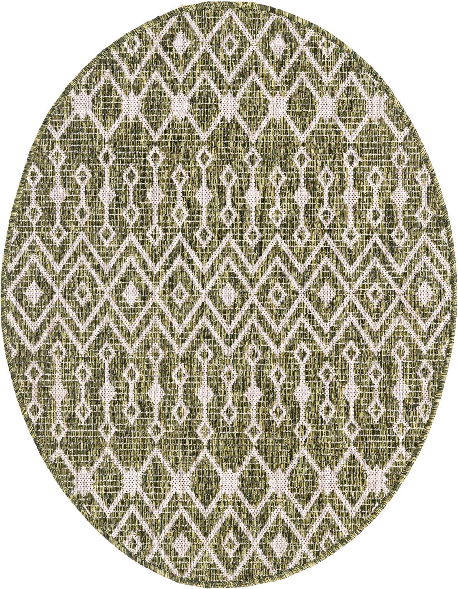 3' x 3' Easy-Clean Trellis Indoor / Outdoor Round Rug