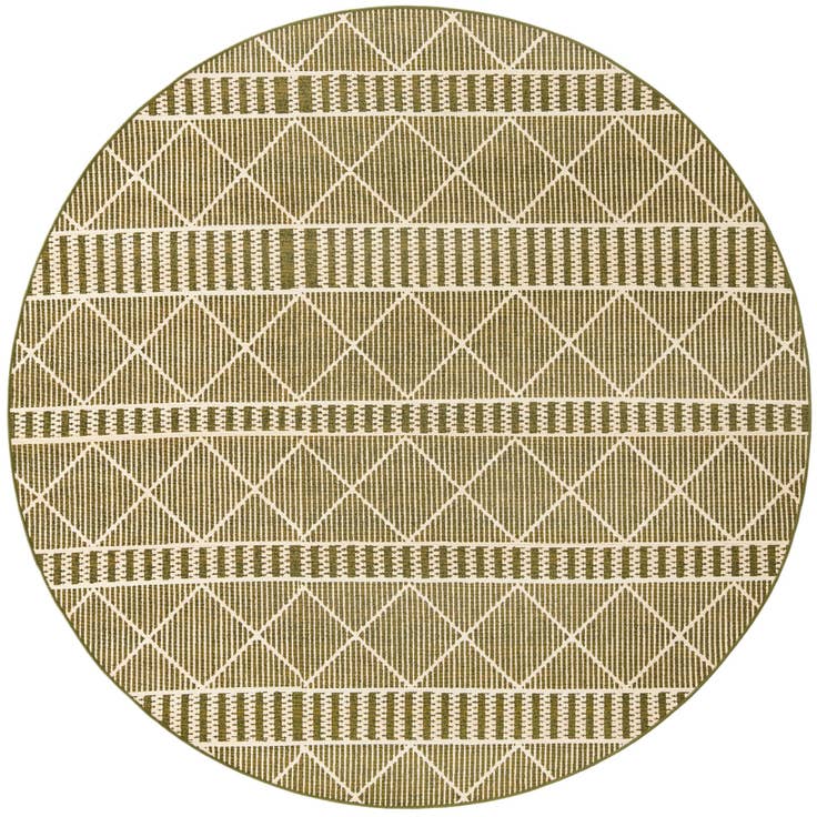 Detail image of 7' 10 x 7' 10 Easy-Clean Trellis Indoor / Outdoor Round Rug