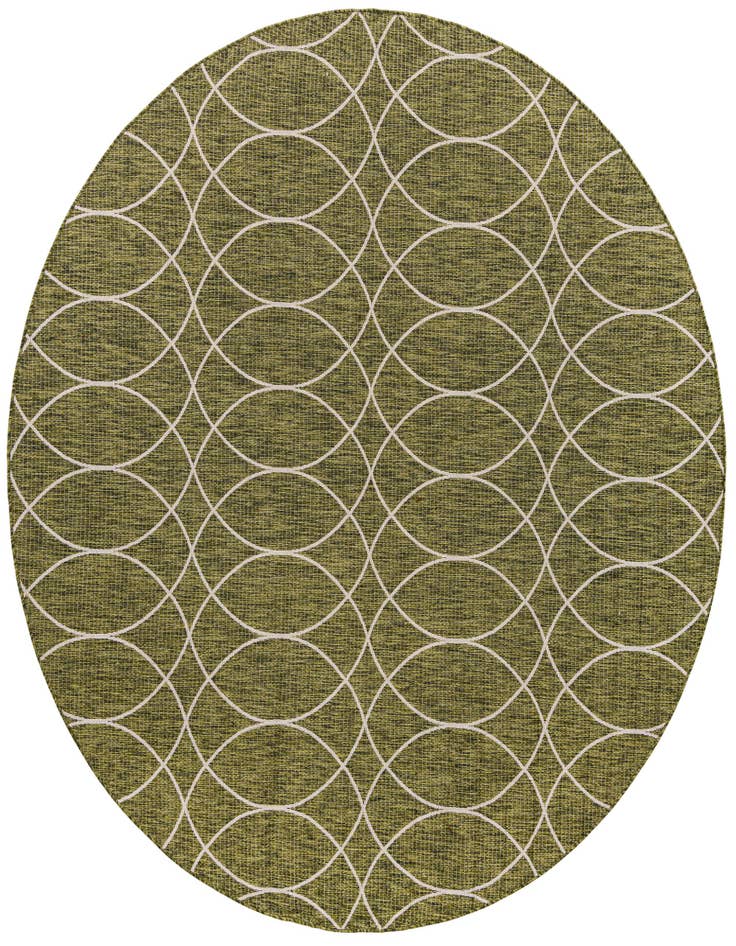 Detail image of 10' x 10' Easy-Clean Trellis Indoor / Outdoor Round Rug