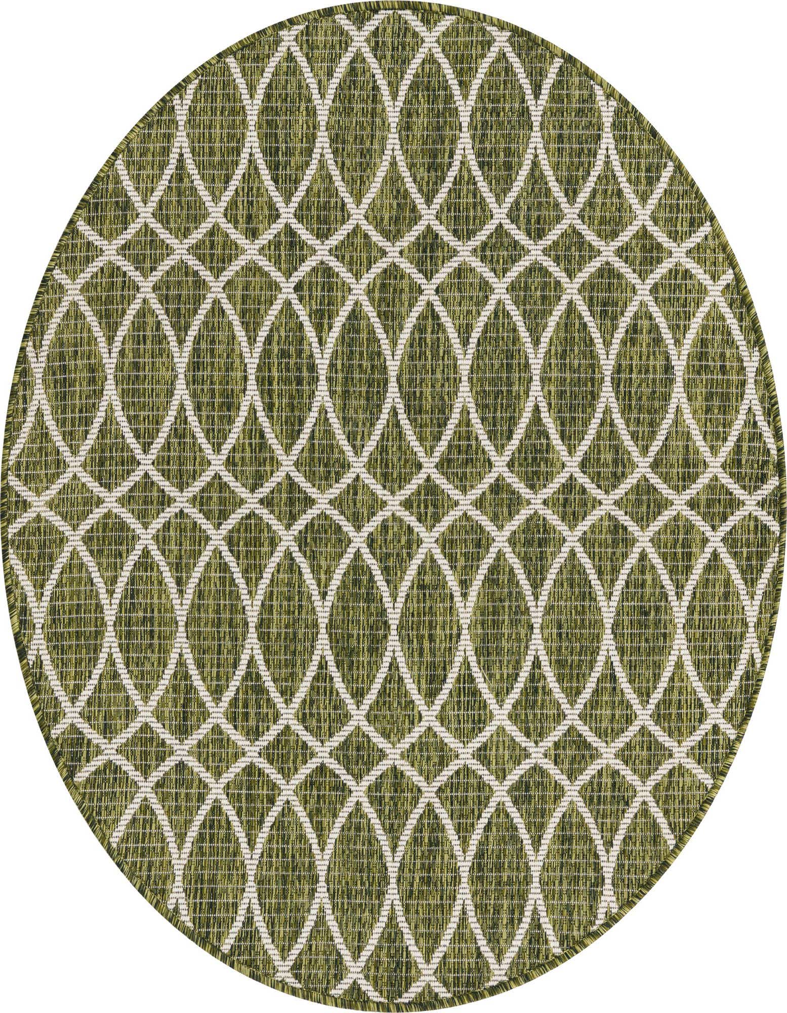 4' x 4' Easy-Clean Trellis Indoor / Outdoor Round Rug