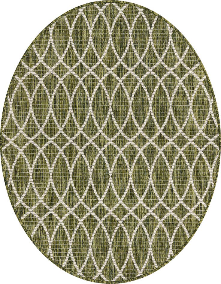 Detail image of 4' x 4' Easy-Clean Trellis Indoor / Outdoor Round Rug