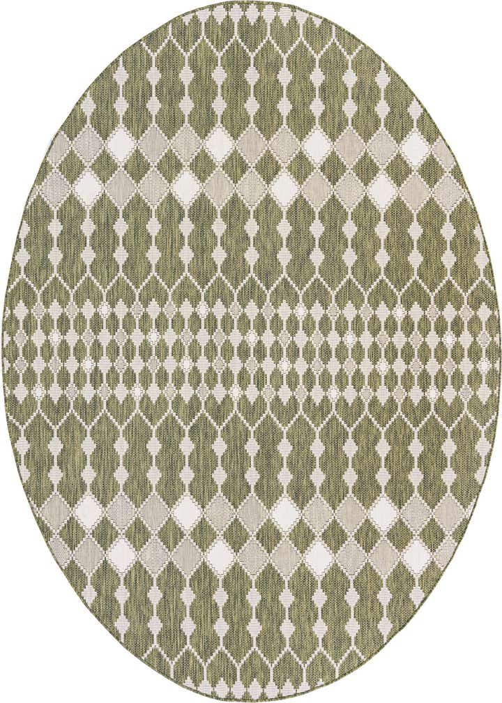 10' x 10' Easy-Clean Trellis Indoor / Outdoor Round Rug
