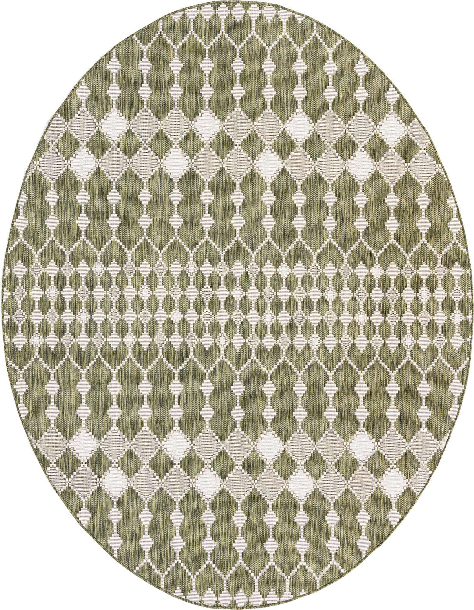 10' x 10' Easy-Clean Trellis Indoor / Outdoor Round Rug