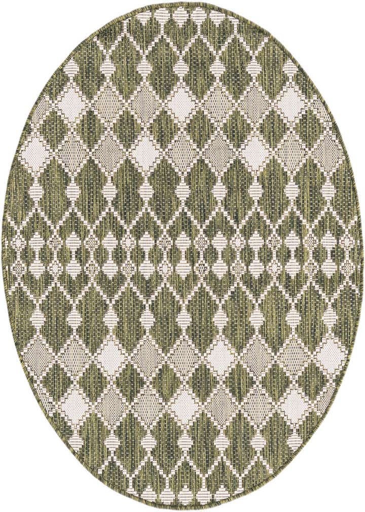 4' x 4' Easy-Clean Trellis Indoor / Outdoor Round Rug