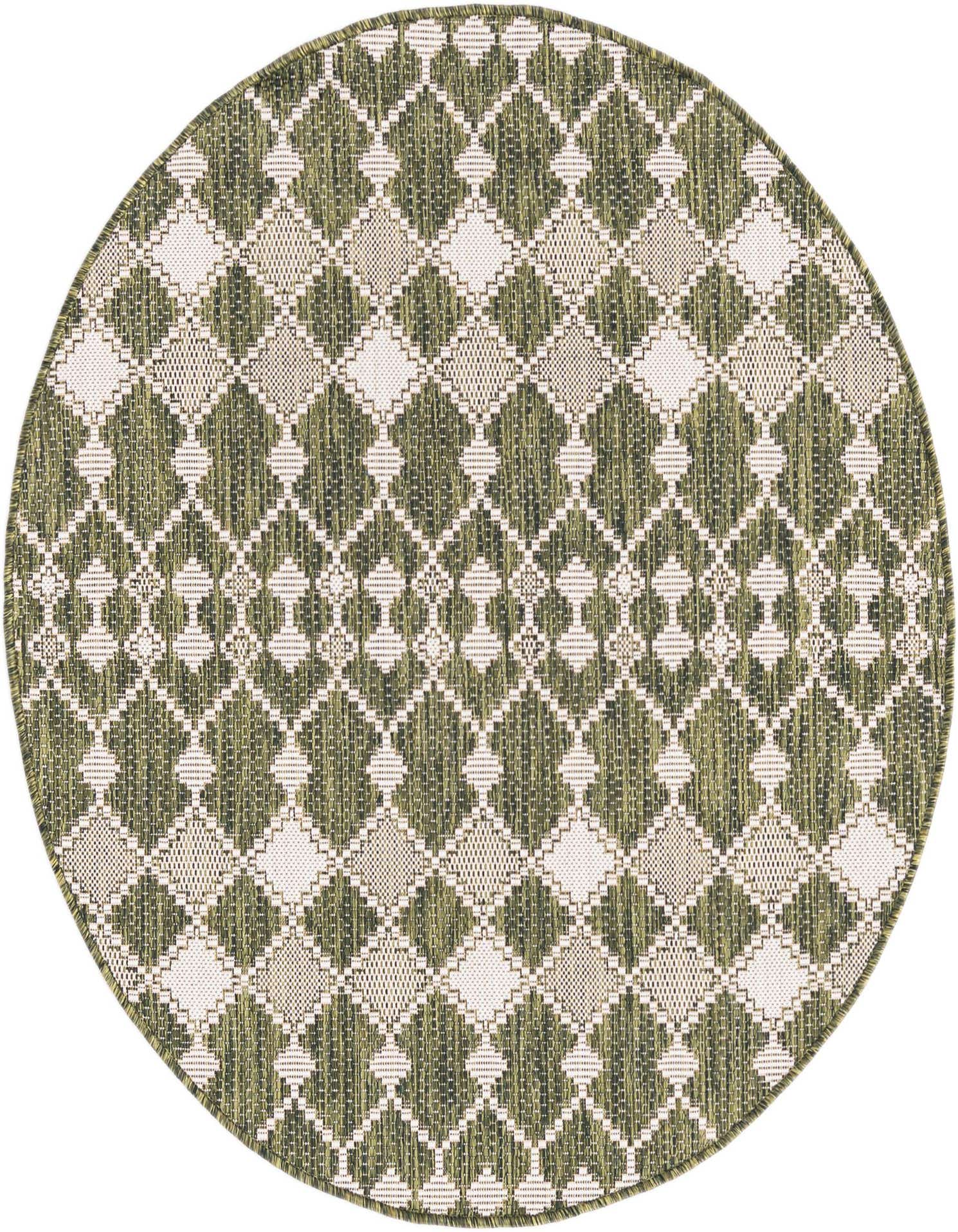 4' x 4' Easy-Clean Trellis Indoor / Outdoor Round Rug