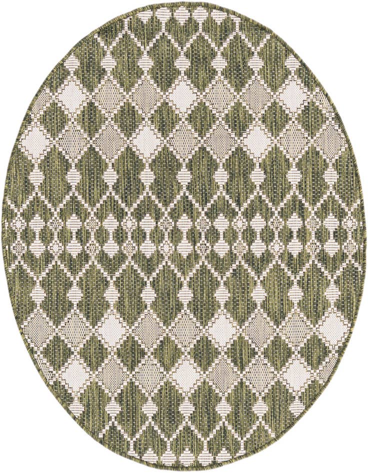 Detail image of 4' x 4' Easy-Clean Trellis Indoor / Outdoor Round Rug