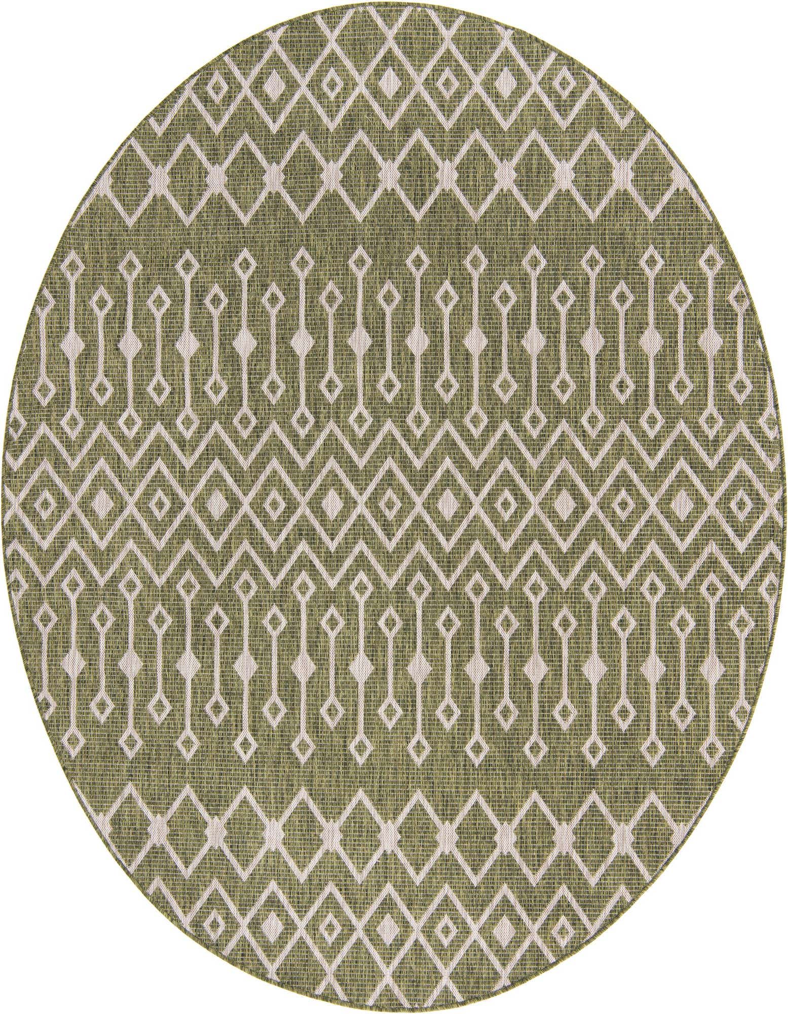 10' 8 x 10' 8 Easy-Clean Trellis Indoor / Outdoor Round Rug