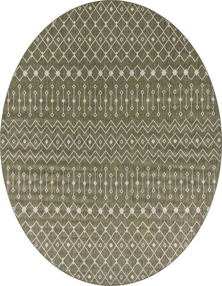 Detail image of 13' x 13' Easy-Clean Trellis Indoor / Outdoor Round Rug