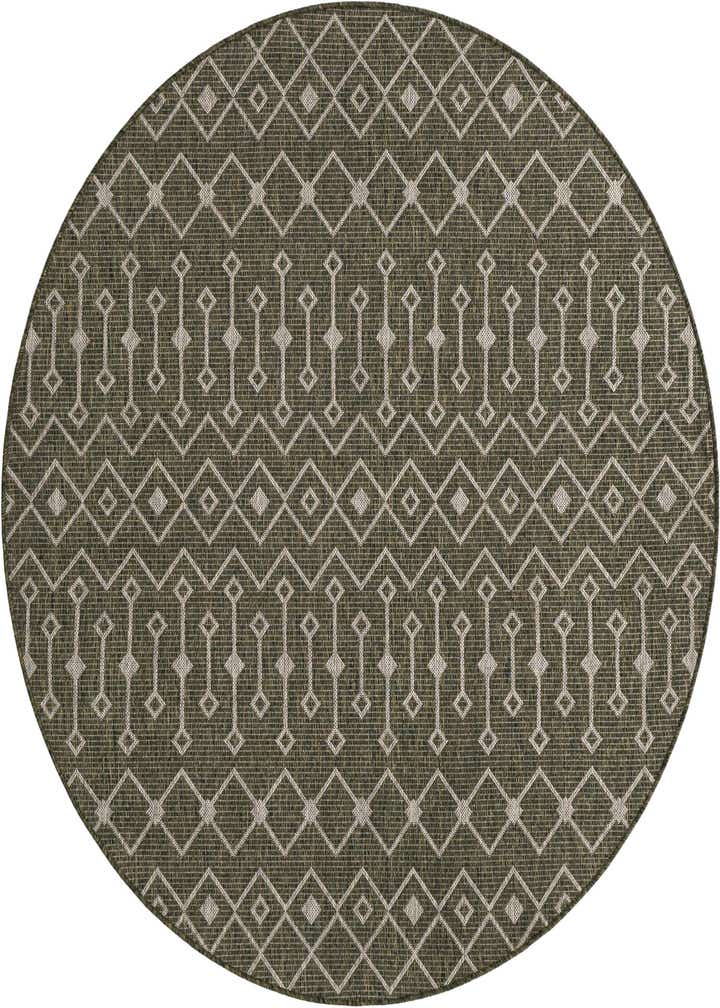 6' x 6' Easy-Clean Trellis Indoor / Outdoor Round Rug