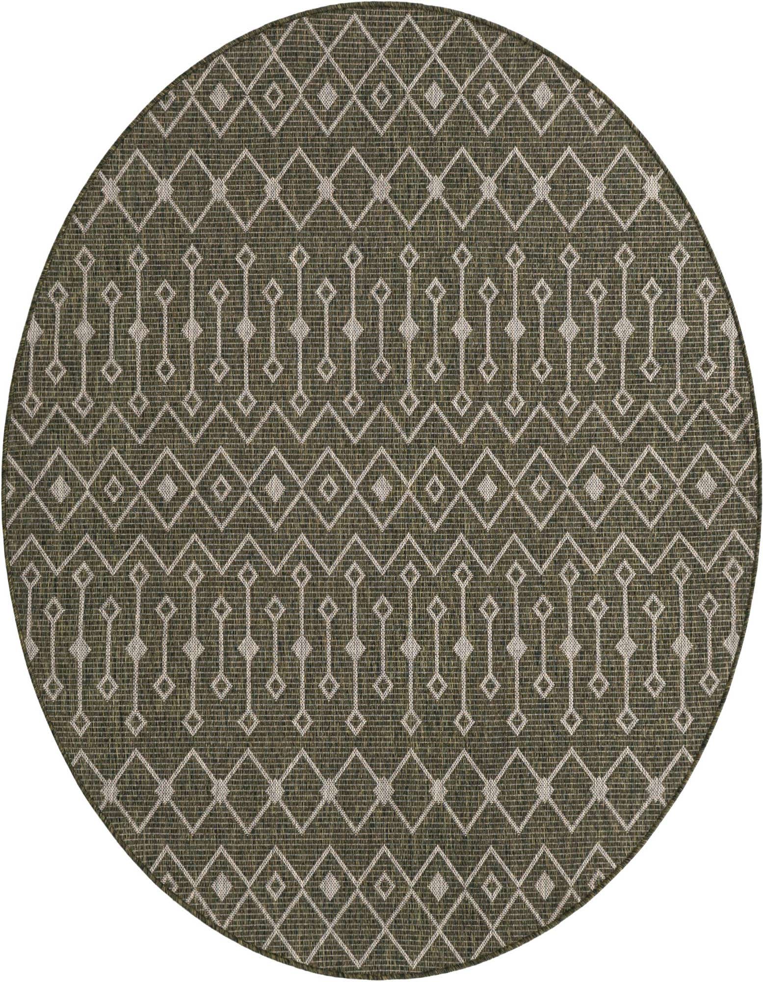 6' x 6' Easy-Clean Trellis Indoor / Outdoor Round Rug