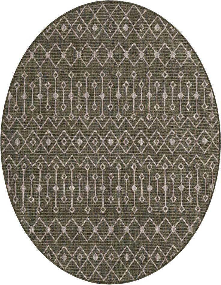Detail image of 6' x 6' Easy-Clean Trellis Indoor / Outdoor Round Rug