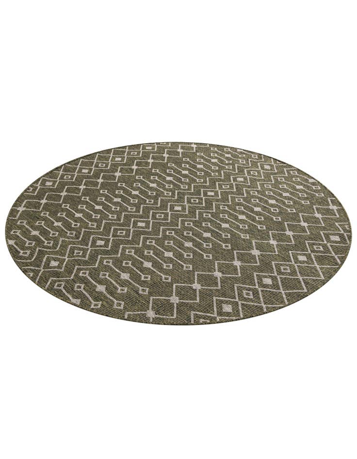 Detail image of 6' x 6' Easy-Clean Trellis Indoor / Outdoor Round Rug