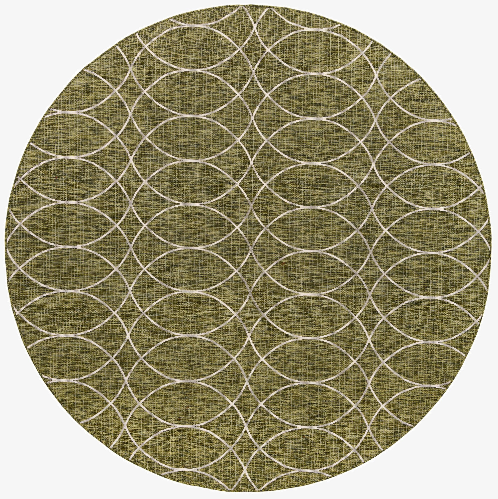 10' x 10'  Washable Trellis Indoor / Outdoor Round Rug