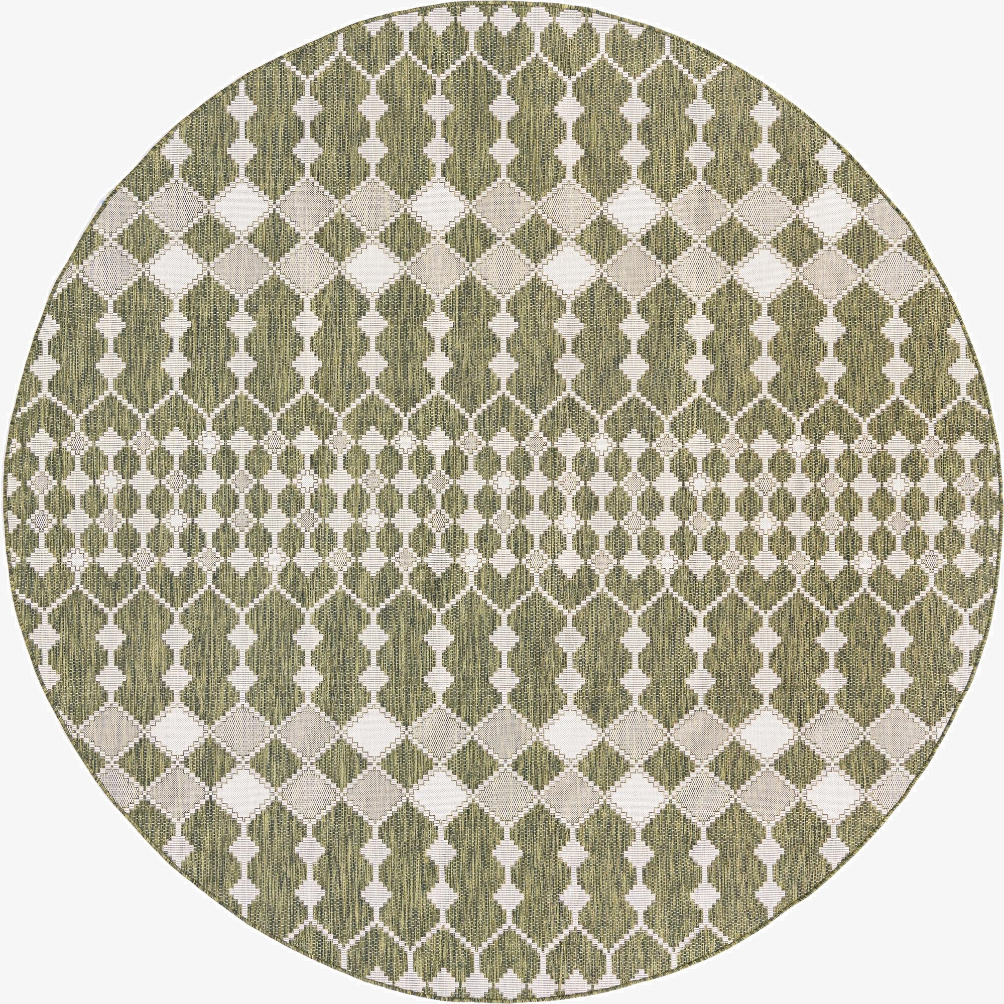 Primary image 10' x 10'  Washable Trellis Indoor / Outdoor Round Rug