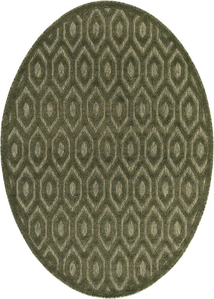 7' x 7' Easy-Clean Trellis Textured Indoor / Outdoor Round Rug