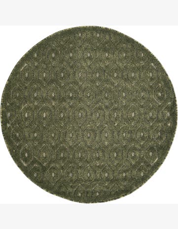 4' x 4' Easy-Clean Trellis Textured Indoor / Outdoor Round Rug