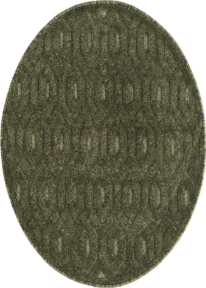 3' x 3' Easy-Clean Trellis Textured Indoor / Outdoor Round Rug