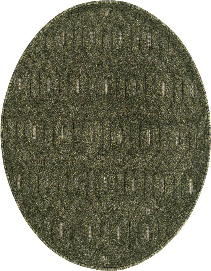 Detail image of 3' x 3' Easy-Clean Trellis Textured Indoor / Outdoor Round Rug