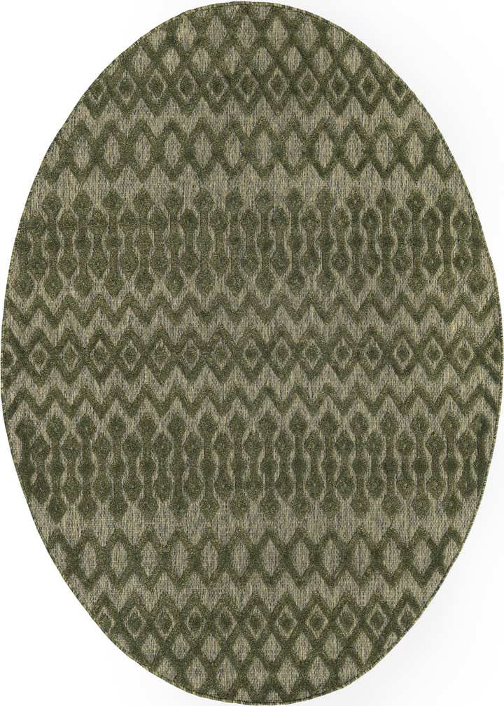 7' x 7' Easy-Clean Trellis Textured Indoor / Outdoor Round Rug