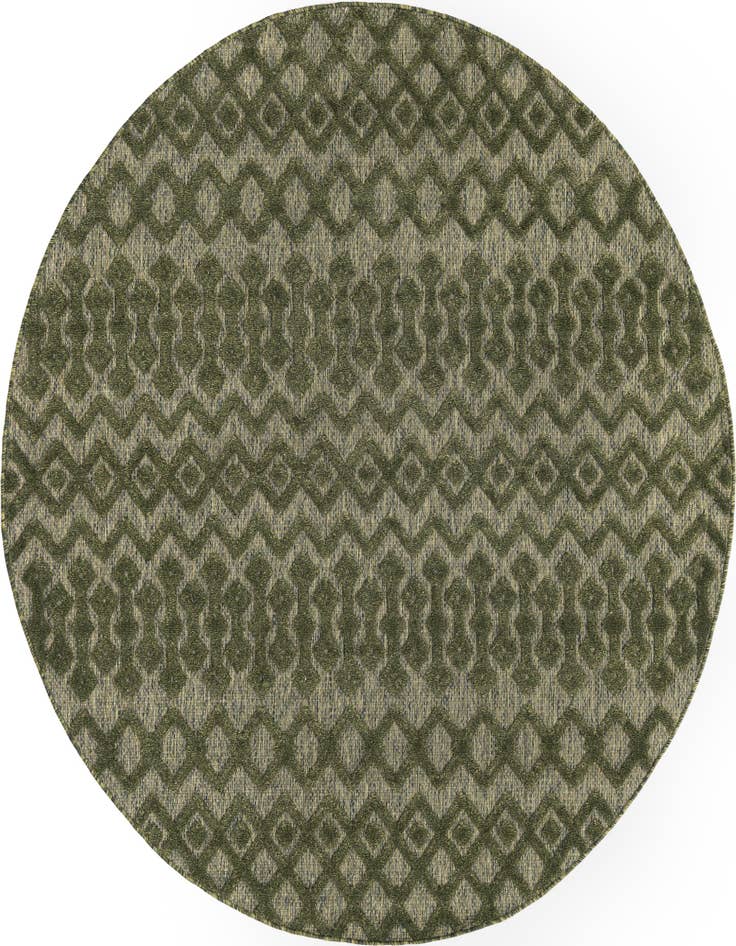 Detail image of 7' x 7' Easy-Clean Trellis Textured Indoor / Outdoor Round Rug