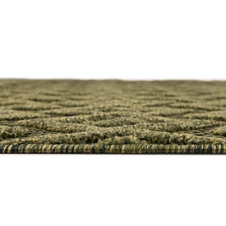 7' x 7' Easy-Clean Trellis Textured Indoor / Outdoor Round Rug