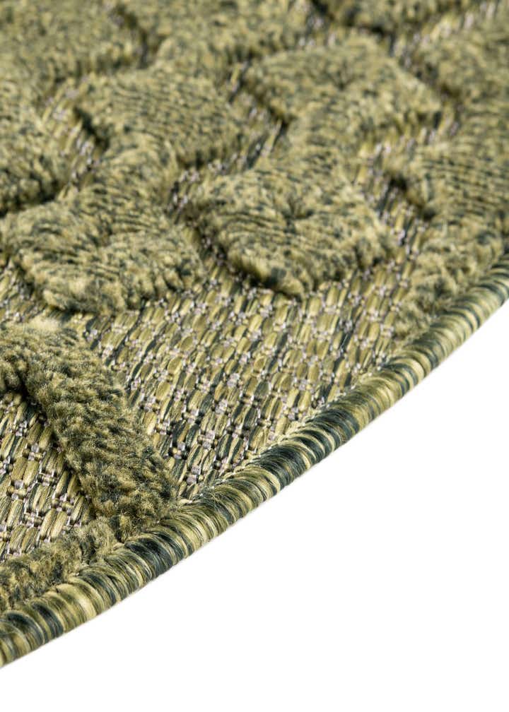 4' x 4' Easy-Clean Trellis Textured Indoor / Outdoor Round Rug