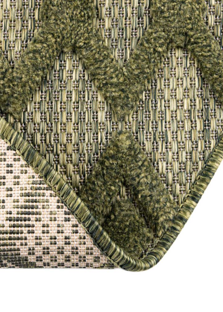 4' x 4' Easy-Clean Trellis Textured Indoor / Outdoor Round Rug