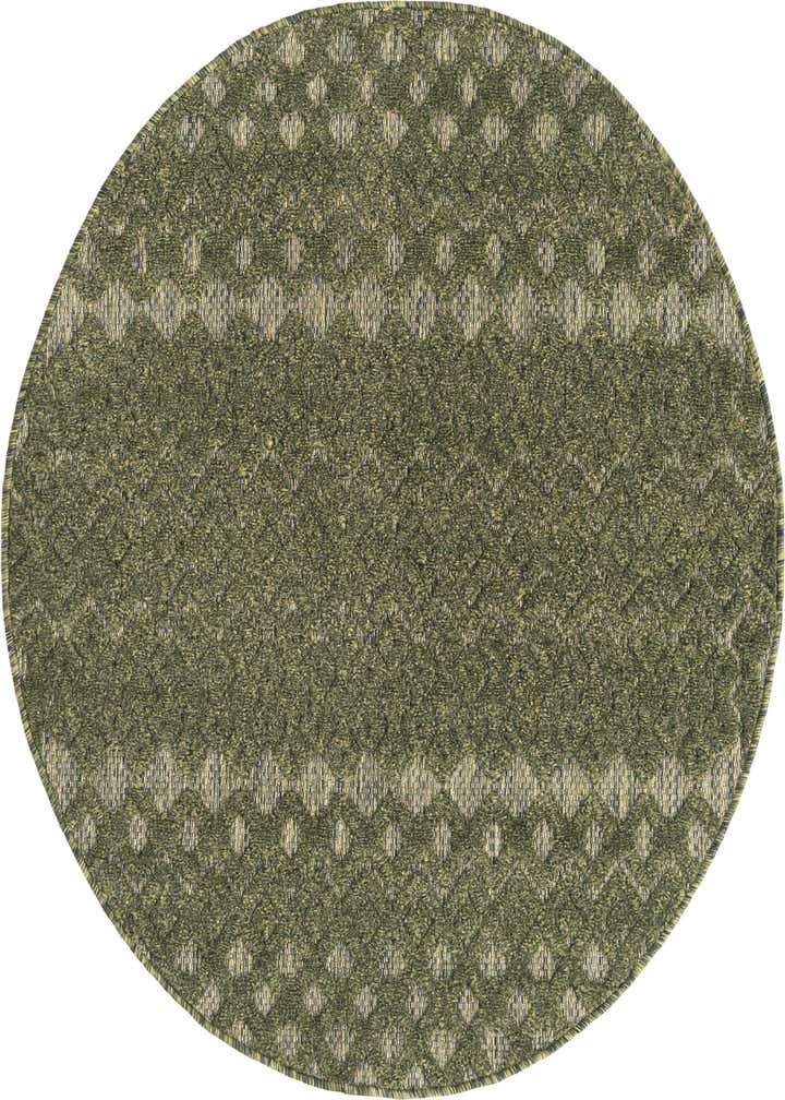 4' x 4' Easy-Clean Trellis Textured Indoor / Outdoor Round Rug