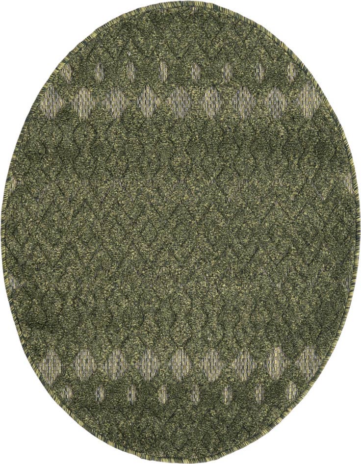 Detail image of 3' x 3' Easy-Clean Trellis Textured Indoor / Outdoor Round Rug
