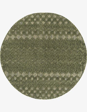 4' x 4' Easy-Clean Trellis Textured Indoor / Outdoor Round Rug