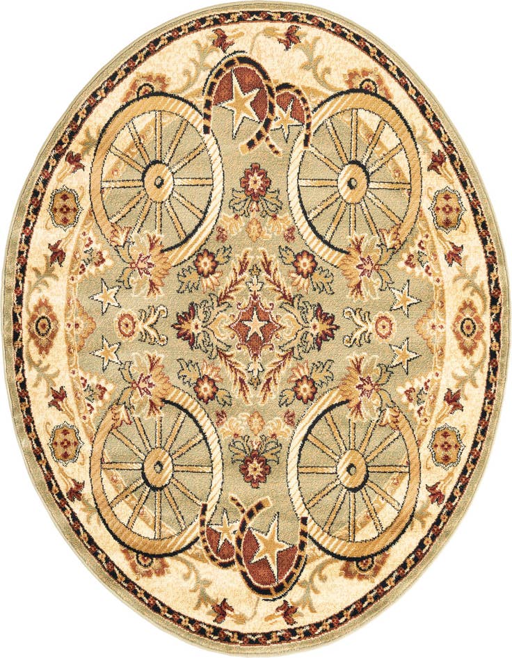 Detail image of 5' 3 x 5' 3 Pioneer Round Rug