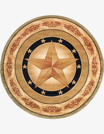 5' 3 x 5' 3 Pioneer Round Rug