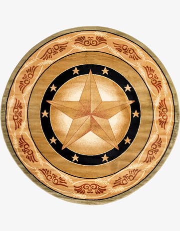 Green Pioneer Round Rug