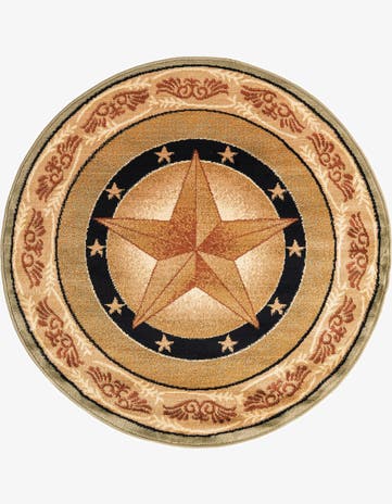 Green Pioneer Round Rug
