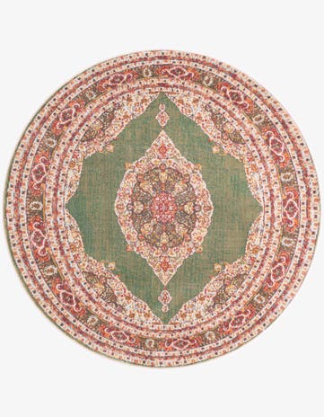 Green Santiago Round Rug