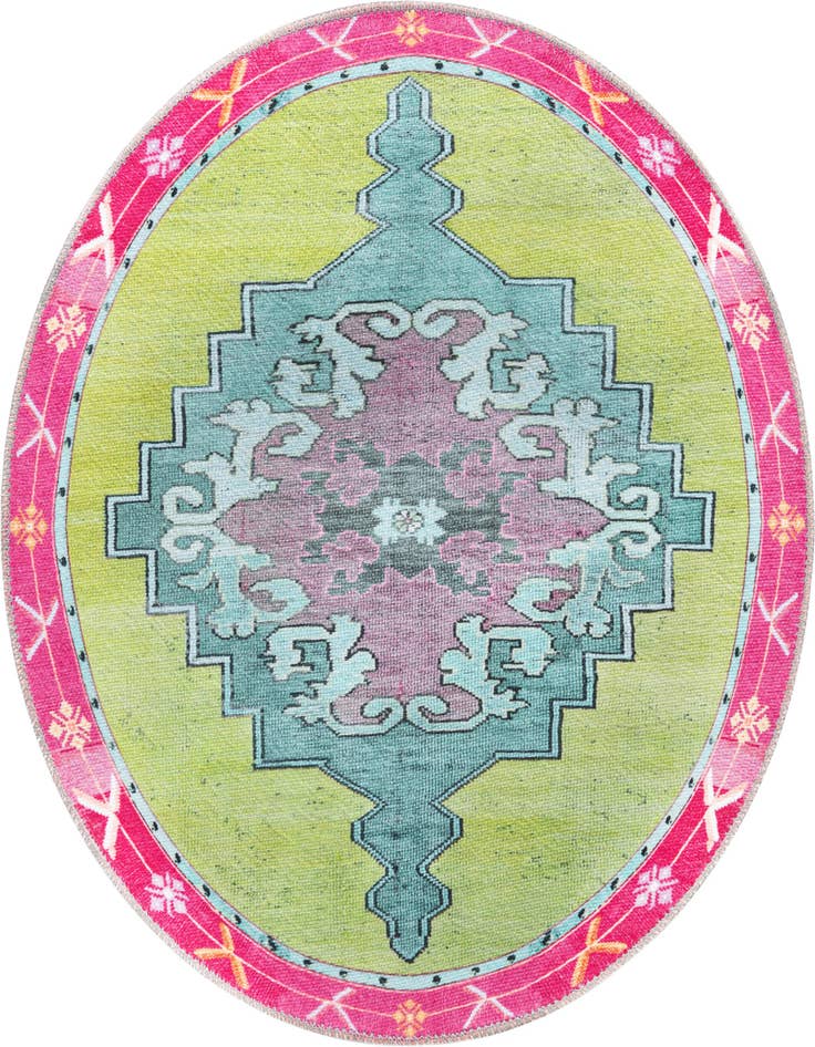 Detail image of 3' 6 x 3' 6 Washable Timeless Round Rug